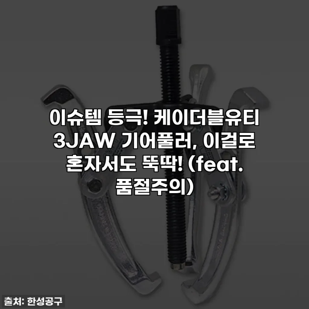 이슈템 등극! 케이더블유티 3JAW 기어풀러, 이걸로 혼자서도 뚝딱! (feat. 품절주의)