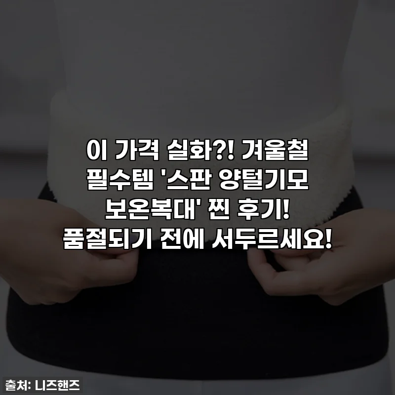 이 가격 실화?! 겨울철 필수템 '스판 양털기모 보온복대' 찐 후기! 품절되기 전에 서두르세요!