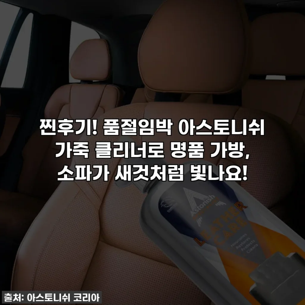 찐후기! 품절임박 아스토니쉬 가죽 클리너로 명품 가방, 소파가 새것처럼 빛나요!
