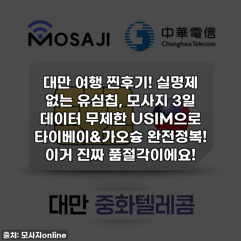대만 여행 찐후기! 실명제 없는 유심칩, 모사지 3일 데이터 무제한 USIM으로 타이베이&가오슝 완전정복! 이거 진짜 품절각이에요!