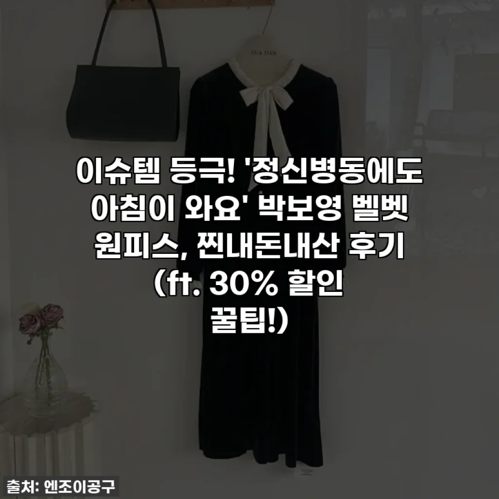 이슈템 등극! '정신병동에도 아침이 와요' 박보영 벨벳 원피스, 찐내돈내산 후기 (ft. 30% 할인 꿀팁!)