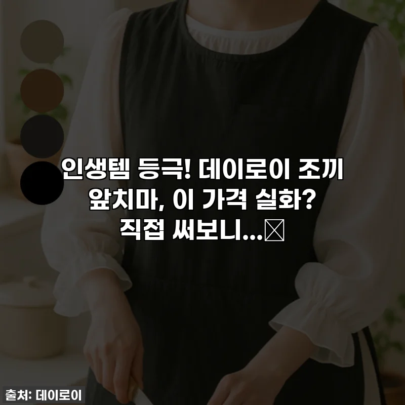 인생템 등극! 데이로이 조끼 앞치마, 이 가격 실화? 직접 써보니...✨