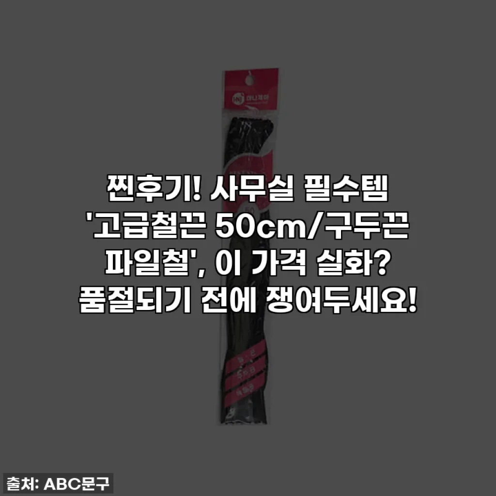 찐후기! 사무실 필수템 '고급철끈 50cm/구두끈 파일철', 이 가격 실화? 품절되기 전에 쟁여두세요!