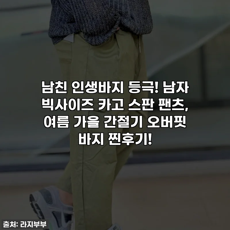 남친 인생바지 등극! 남자 빅사이즈 카고 스판 팬츠, 여름 가을 간절기 오버핏 바지 찐후기!