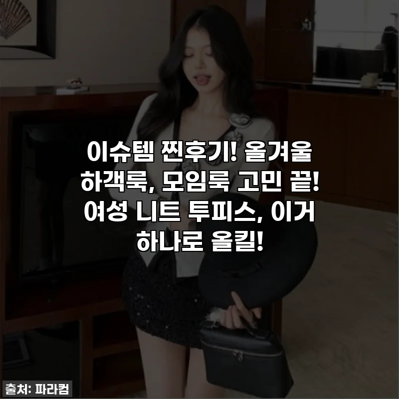 이슈템 찐후기! 올겨울 하객룩, 모임룩 고민 끝! 여성 니트 투피스, 이거 하나로 올킬!