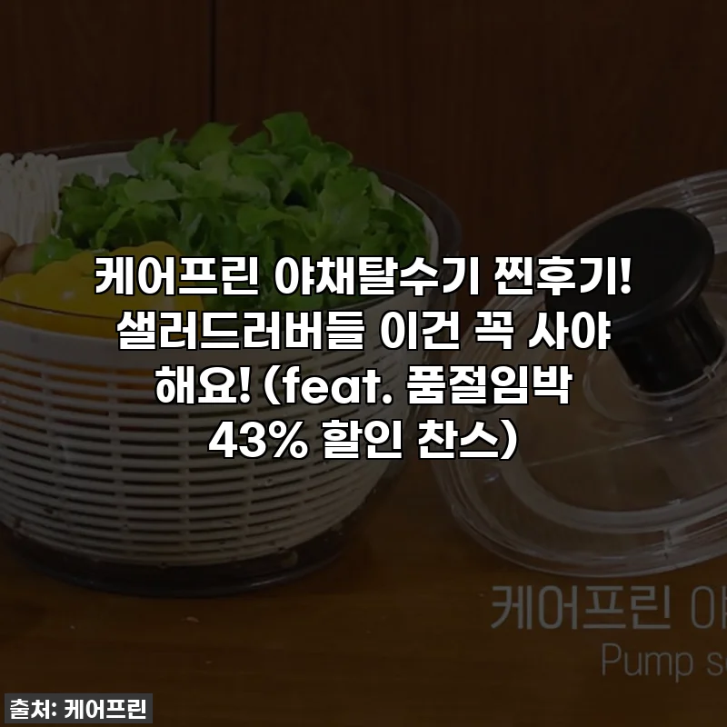 케어프린 야채탈수기 찐후기! 샐러드러버들 이건 꼭 사야 해요! (feat. 품절임박 43% 할인 찬스)