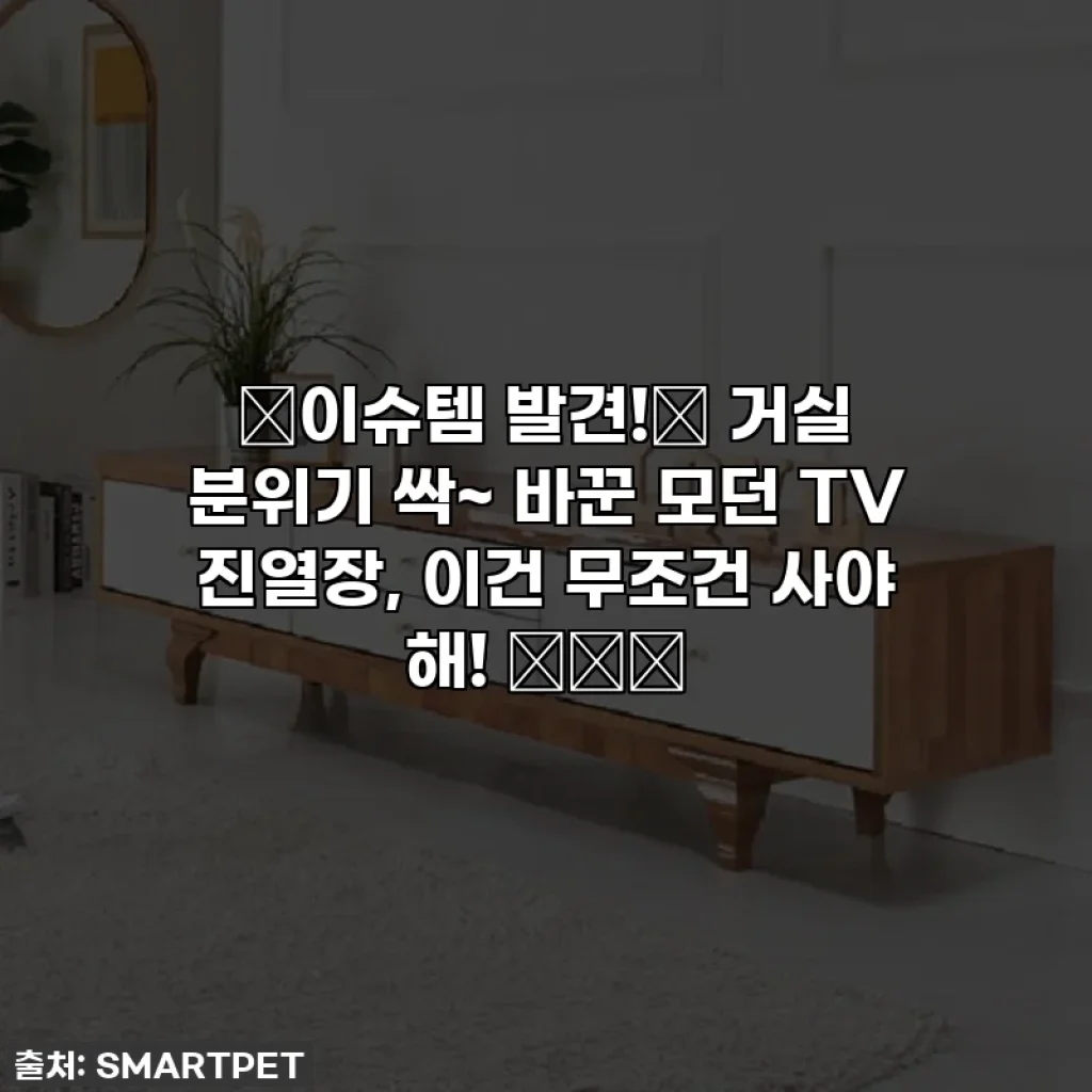 ✨이슈템 발견!✨ 거실 분위기 싹~ 바꾼 모던 TV 진열장, 이건 무조건 사야 해! 🛋️💖