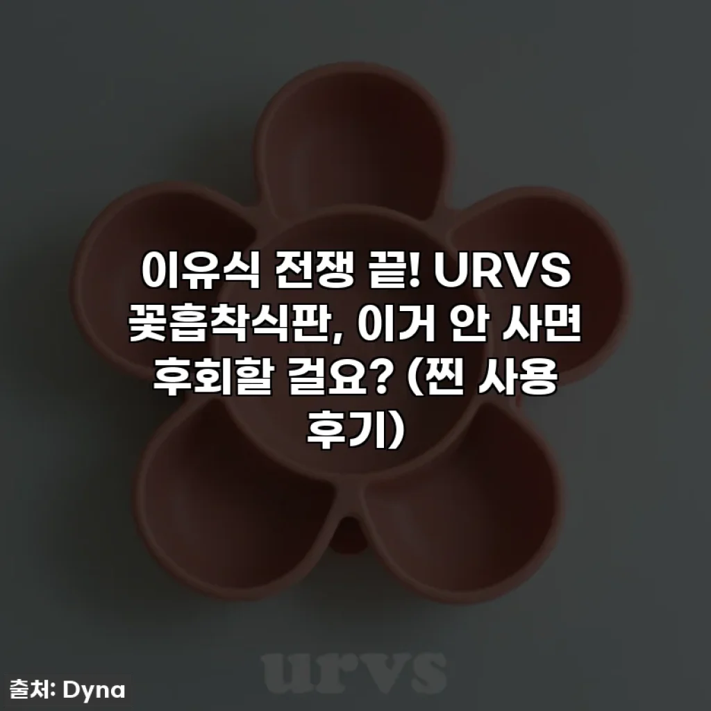 이유식 전쟁 끝! URVS 꽃흡착식판, 이거 안 사면 후회할 걸요? (찐 사용 후기)