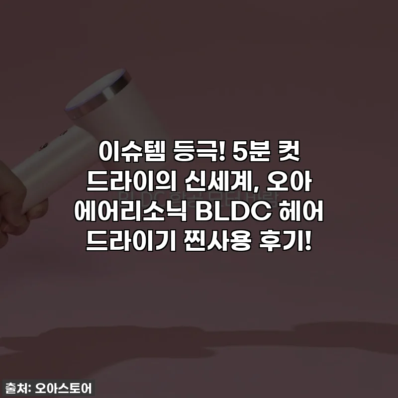 이슈템 등극! 5분 컷 드라이의 신세계, 오아 에어리소닉 BLDC 헤어 드라이기 찐사용 후기!