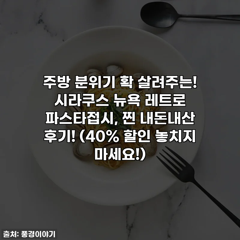주방 분위기 확 살려주는! 시라쿠스 뉴욕 레트로 파스타접시, 찐 내돈내산 후기! (40% 할인 놓치지 마세요!)