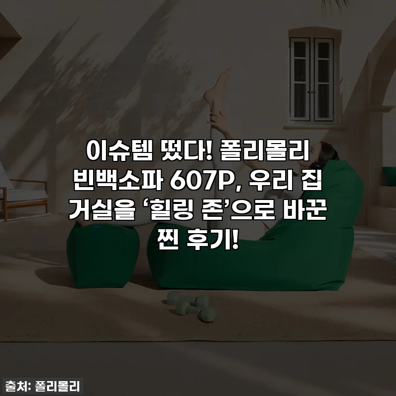 이슈템 떴다! 폴리몰리 빈백소파 607P, 우리 집 거실을 ‘힐링 존’으로 바꾼 찐 후기!
