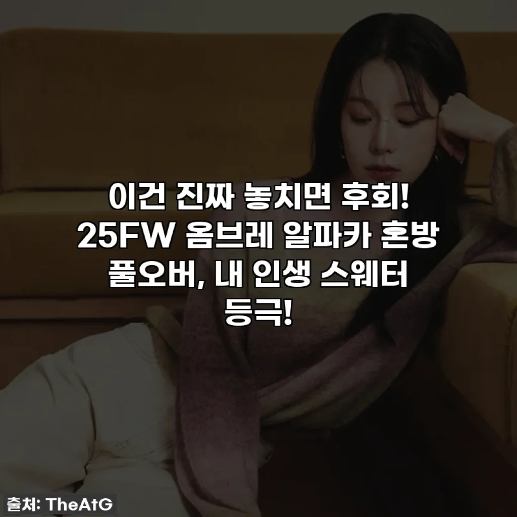 이건 진짜 놓치면 후회! 25FW 옴브레 알파카 혼방 풀오버, 내 인생 스웨터 등극!