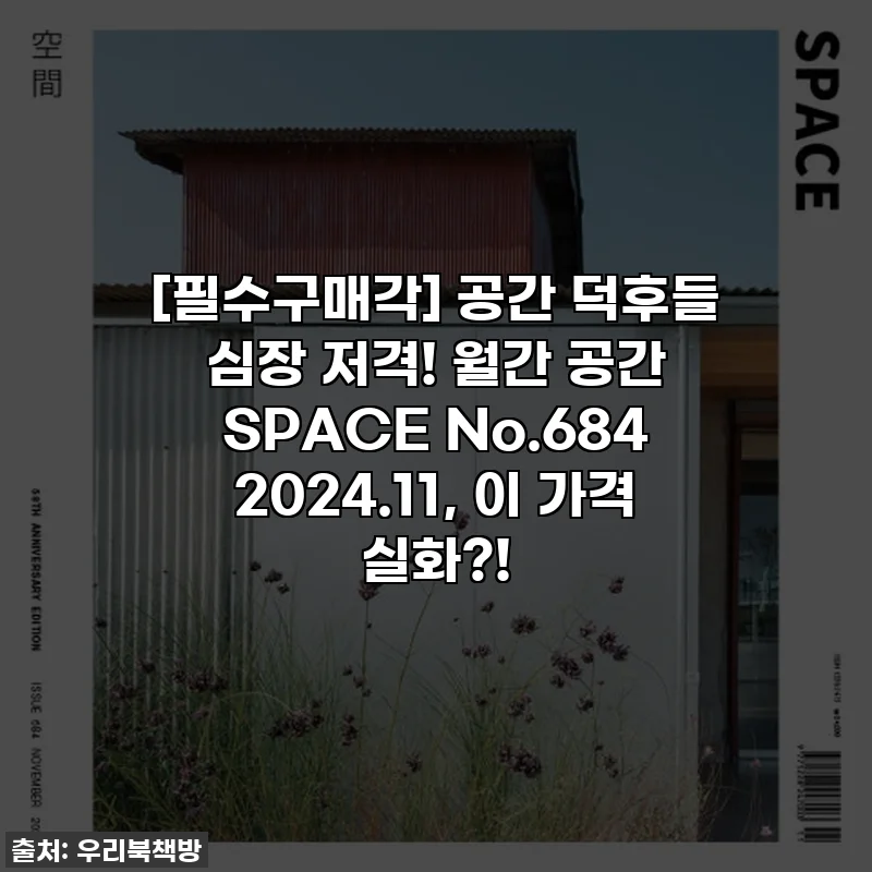 [필수구매각] 공간 덕후들 심장 저격! 월간 공간 SPACE No.684 2024.11, 이 가격 실화?!