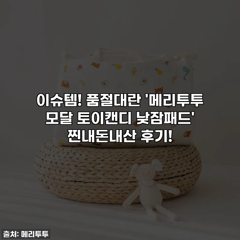 이슈템! 품절대란 '메리투투 모달 토이캔디 낮잠패드' 찐내돈내산 후기!