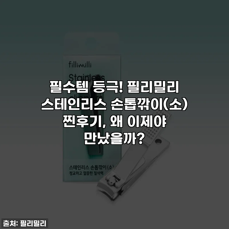 필수템 등극! 필리밀리 스테인리스 손톱깎이(소) 찐후기, 왜 이제야 만났을까?
