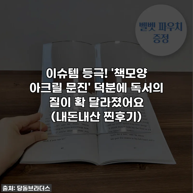 이슈템 등극! '책모양 아크릴 문진' 덕분에 독서의 질이 확 달라졌어요 (내돈내산 찐후기)
