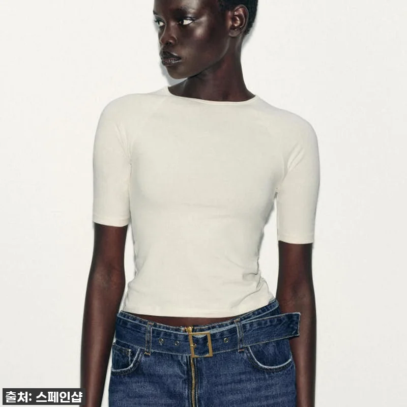 자라 소프트 베이직 라운드넥 반팔 티 관련 이미지 4