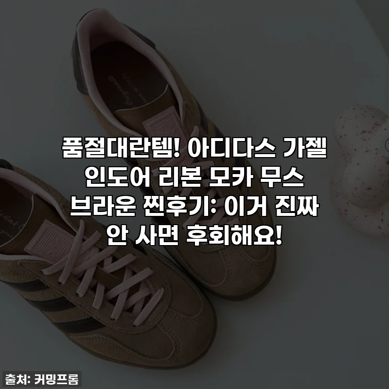품절대란템! 아디다스 가젤 인도어 리본 모카 무스 브라운 찐후기: 이거 진짜 안 사면 후회해요!