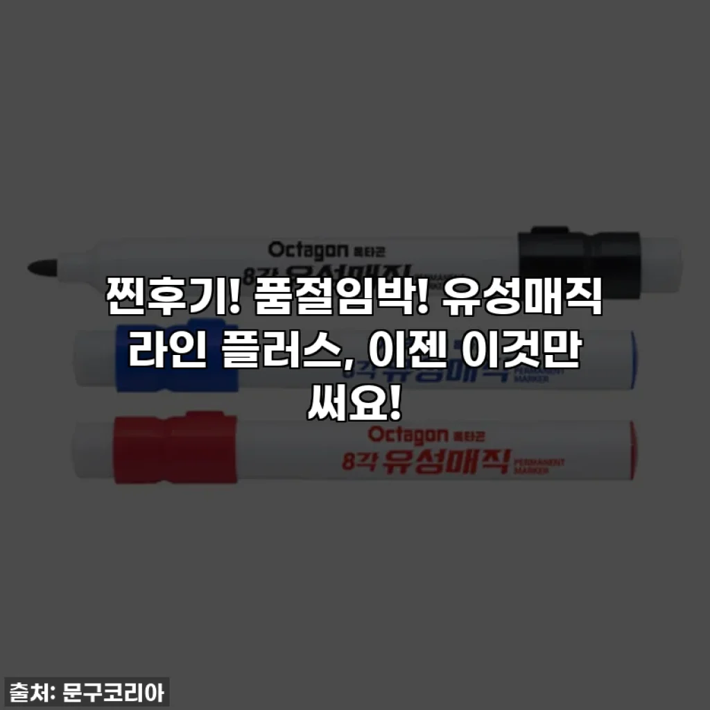 찐후기! 품절임박! 유성매직 라인 플러스, 이젠 이것만 써요!