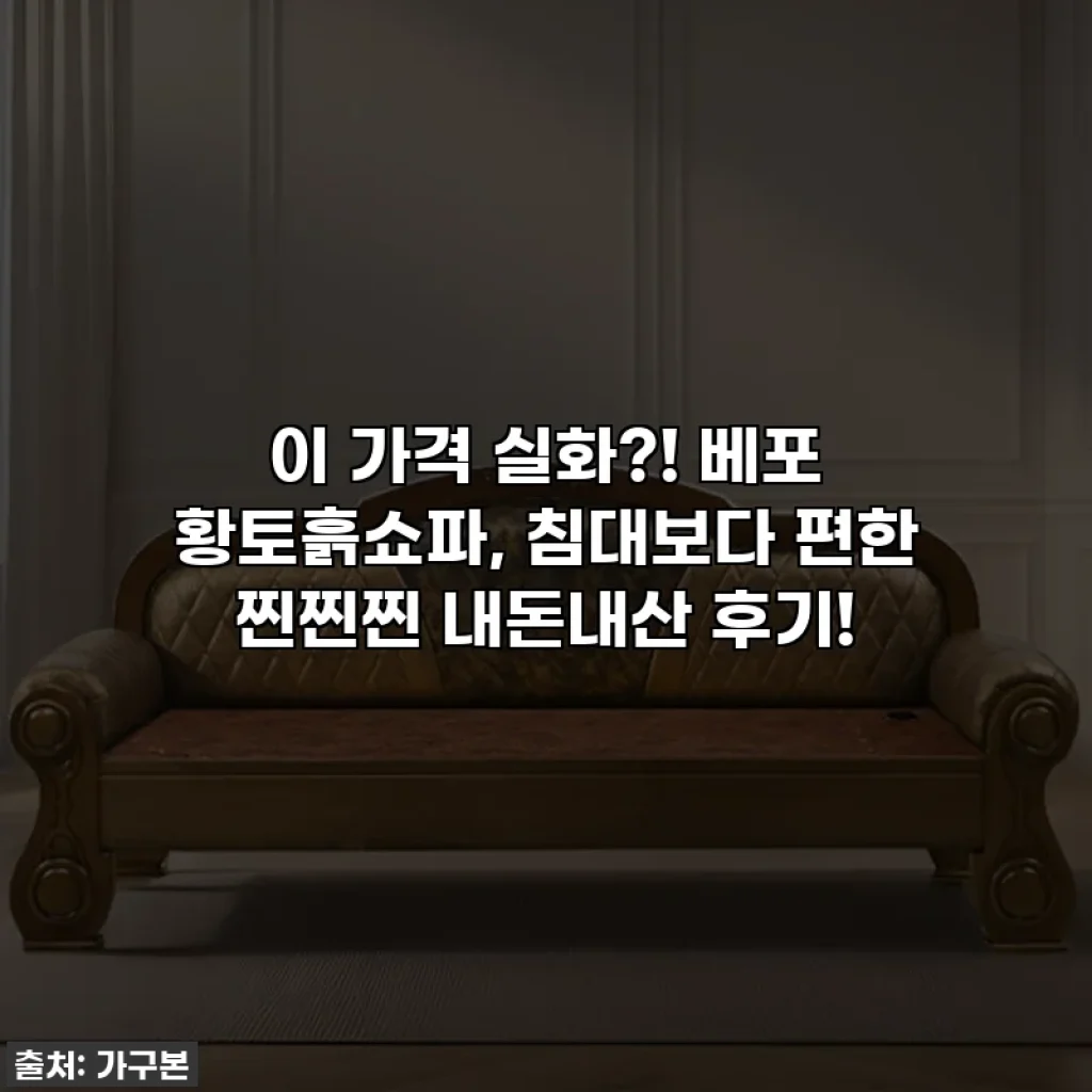 이 가격 실화?! 베포 황토흙쇼파, 침대보다 편한 찐찐찐 내돈내산 후기!