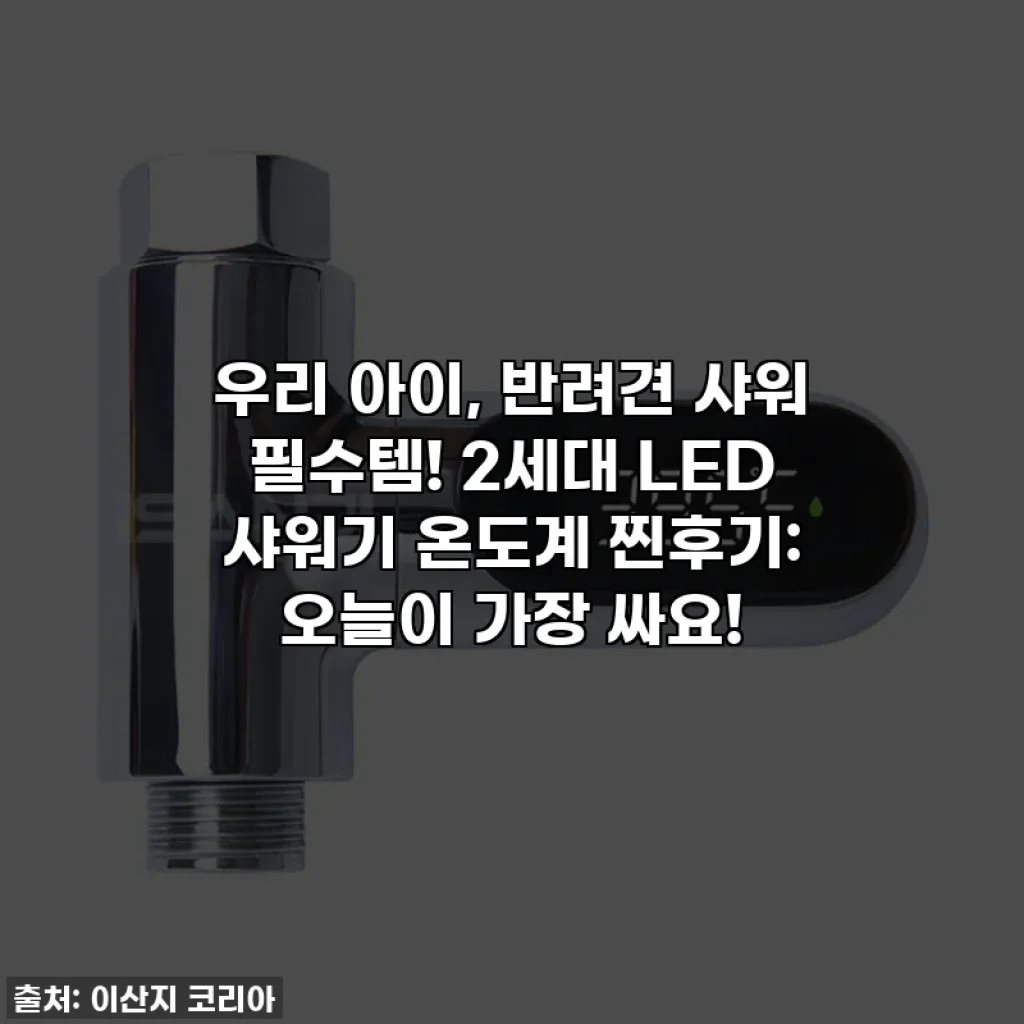 우리 아이, 반려견 샤워 필수템! 2세대 LED 샤워기 온도계 찐후기: 오늘이 가장 싸요!