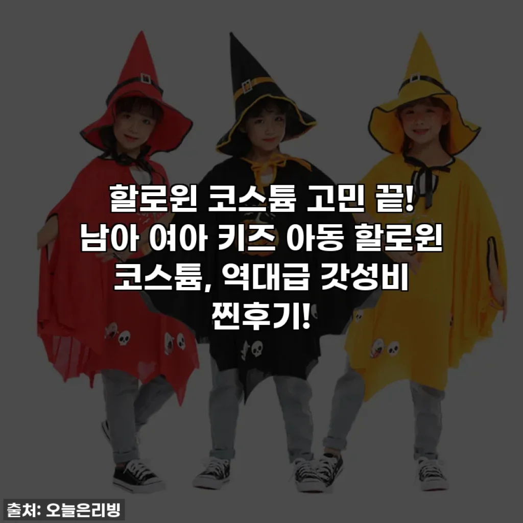할로윈 코스튬 고민 끝! 남아 여아 키즈 아동 할로윈 코스튬, 역대급 갓성비 찐후기!
