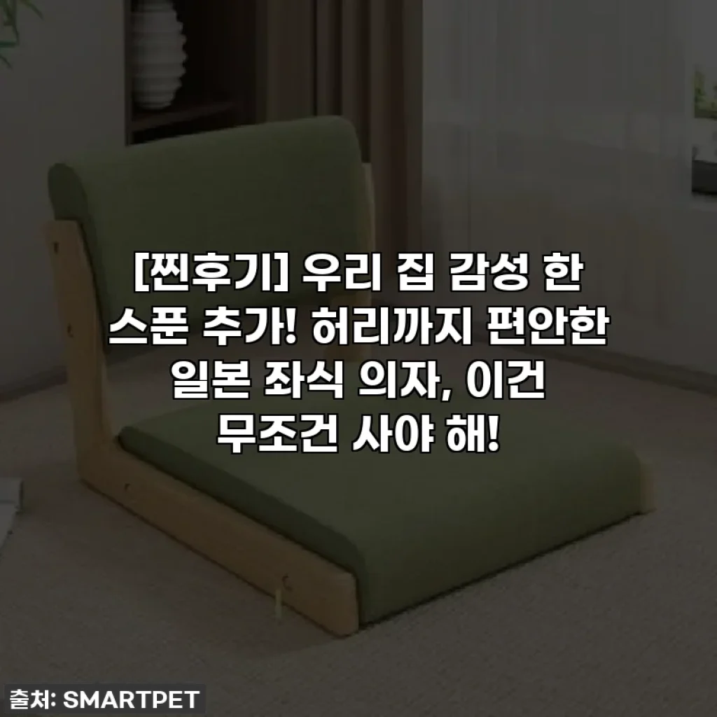 [찐후기] 우리 집 감성 한 스푼 추가! 허리까지 편안한 일본 좌식 의자, 이건 무조건 사야 해!