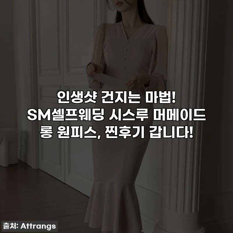 인생샷 건지는 마법! SM셀프웨딩 시스루 머메이드 롱 원피스, 찐후기 갑니다!