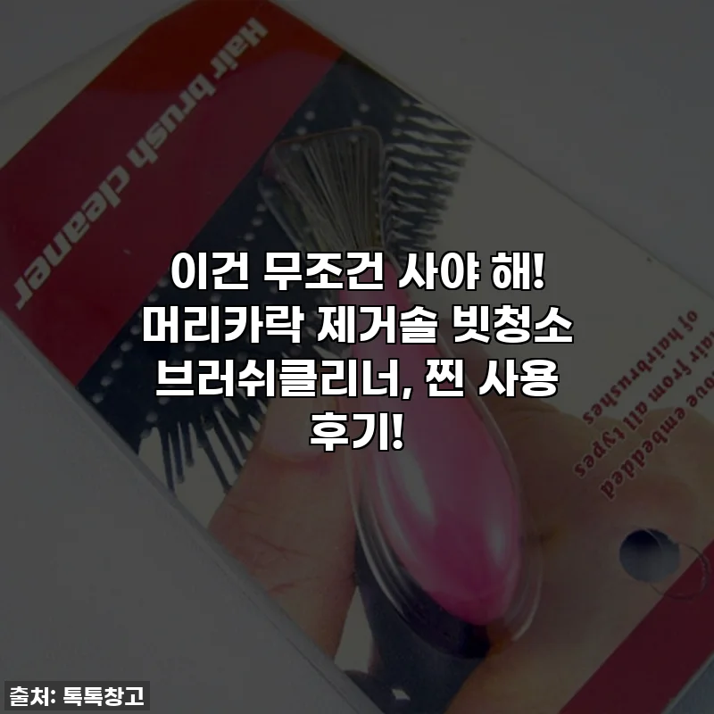 이건 무조건 사야 해! 머리카락 제거솔 빗청소 브러쉬클리너, 찐 사용 후기!