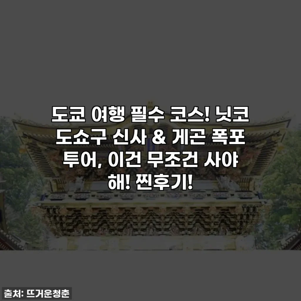 도쿄 여행 필수 코스! 닛코 도쇼구 신사 & 게곤 폭포 투어, 이건 무조건 사야 해! 찐후기!
