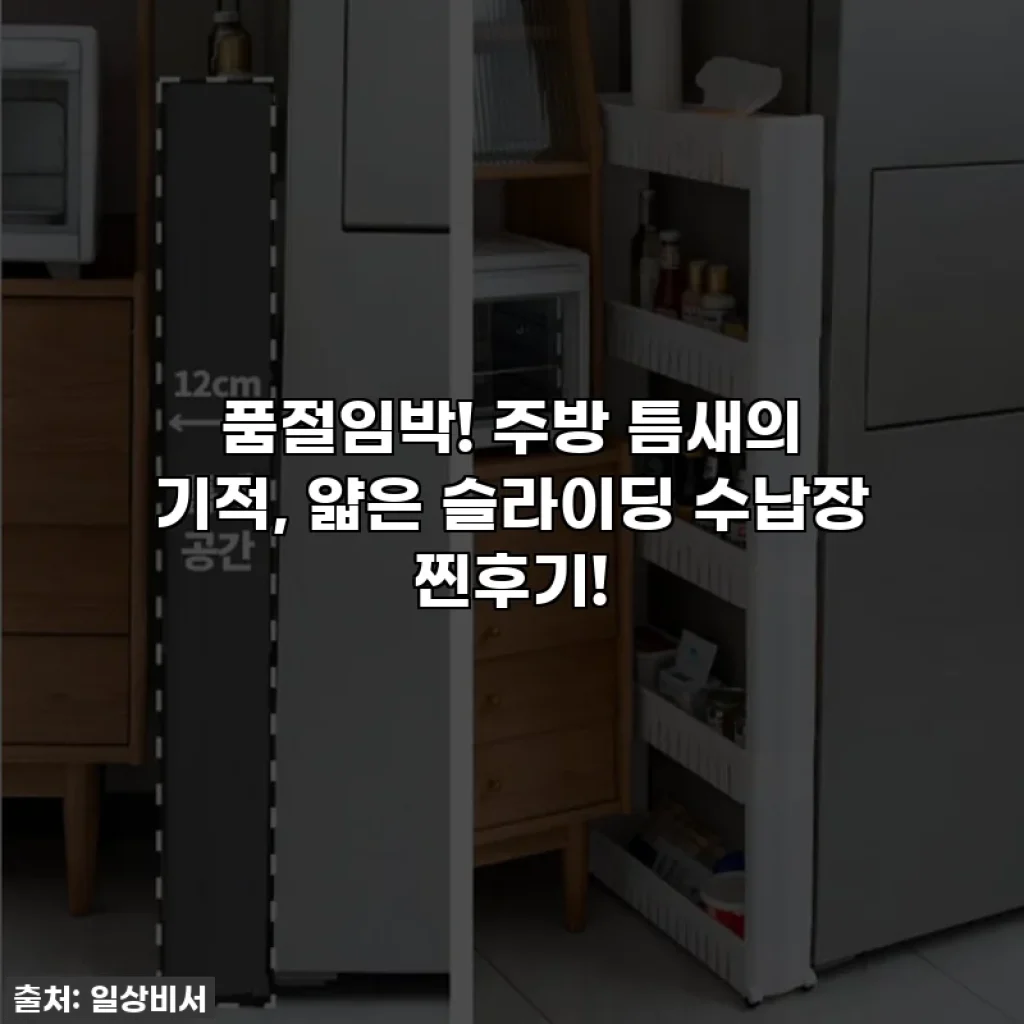 품절임박! 주방 틈새의 기적, 얇은 슬라이딩 수납장 찐후기!