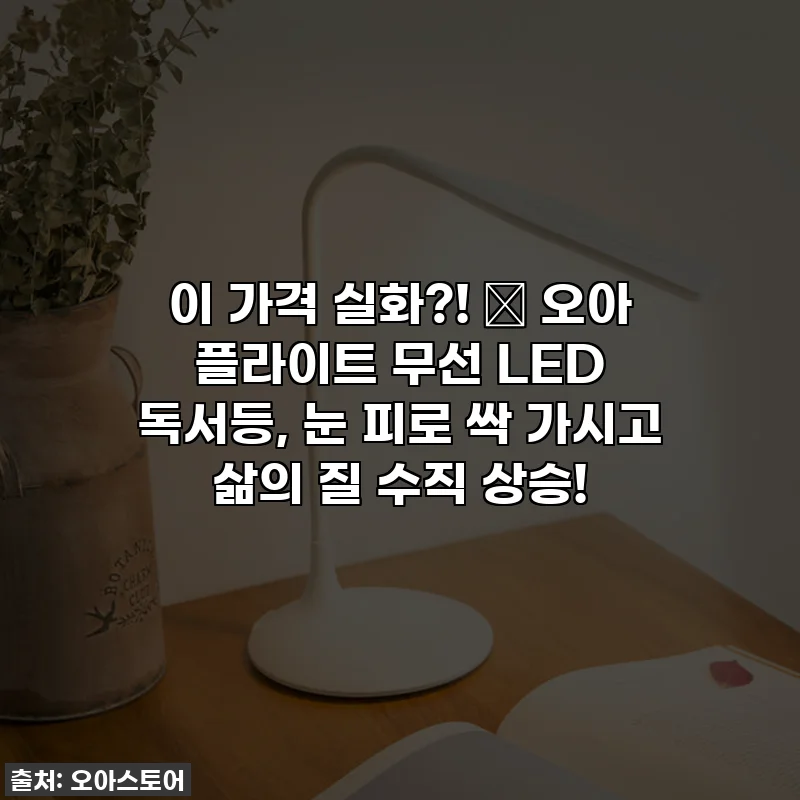 이 가격 실화?! ✨ 오아 플라이트 무선 LED 독서등, 눈 피로 싹 가시고 삶의 질 수직 상승!
