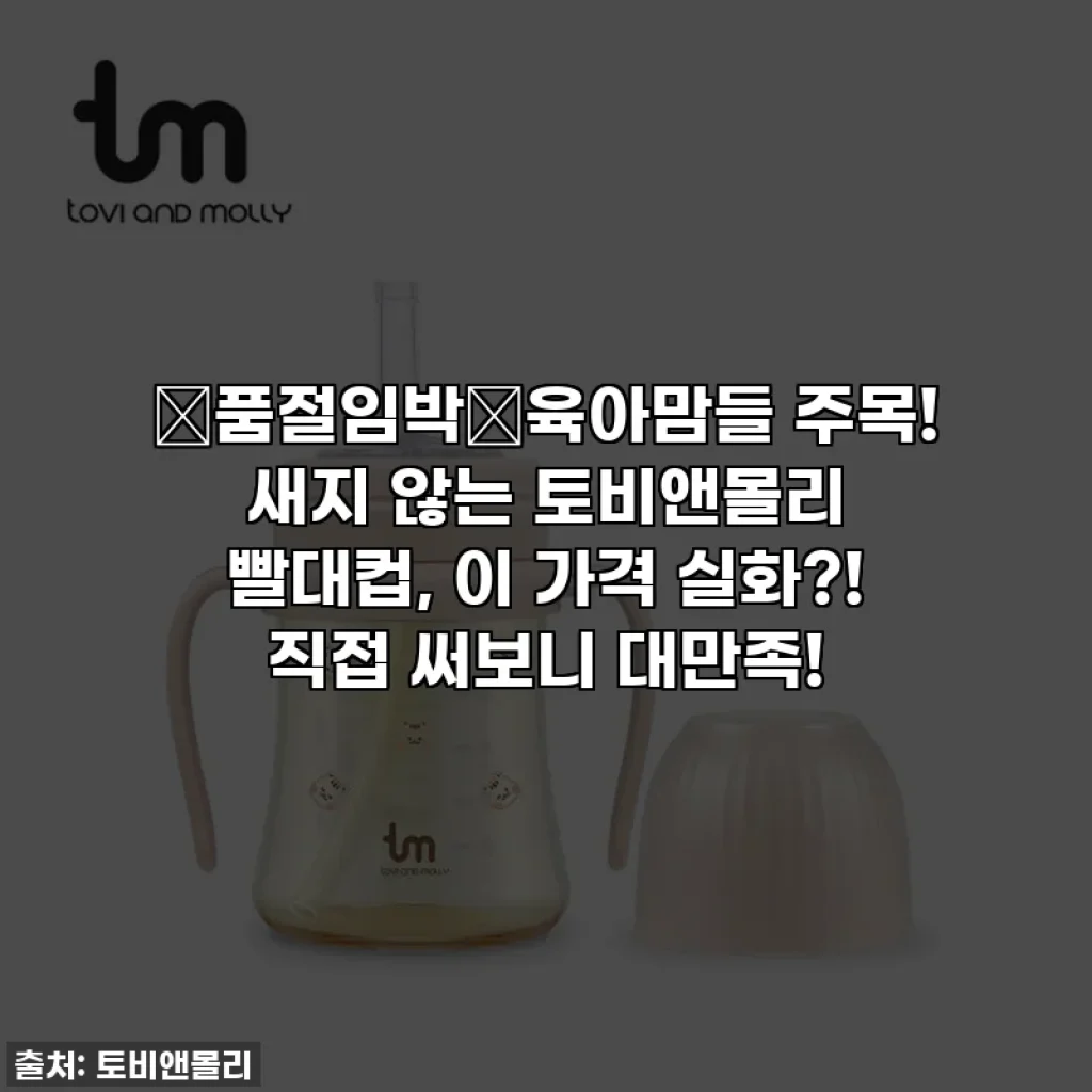 🚨품절임박🚨육아맘들 주목! 새지 않는 토비앤몰리 빨대컵, 이 가격 실화?! 직접 써보니 대만족!