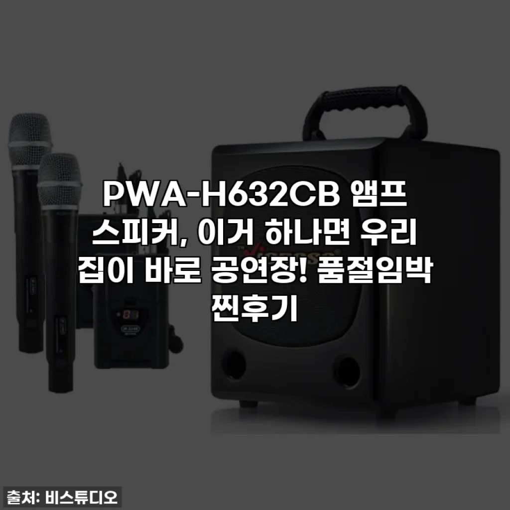 PWA-H632CB 앰프 스피커, 이거 하나면 우리 집이 바로 공연장! 품절임박 찐후기
