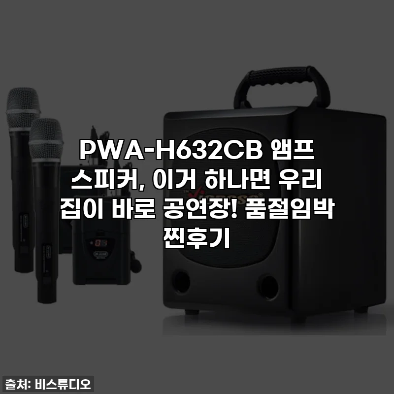 PWA-H632CB 앰프 스피커, 이거 하나면 우리 집이 바로 공연장! 품절임박 찐후기