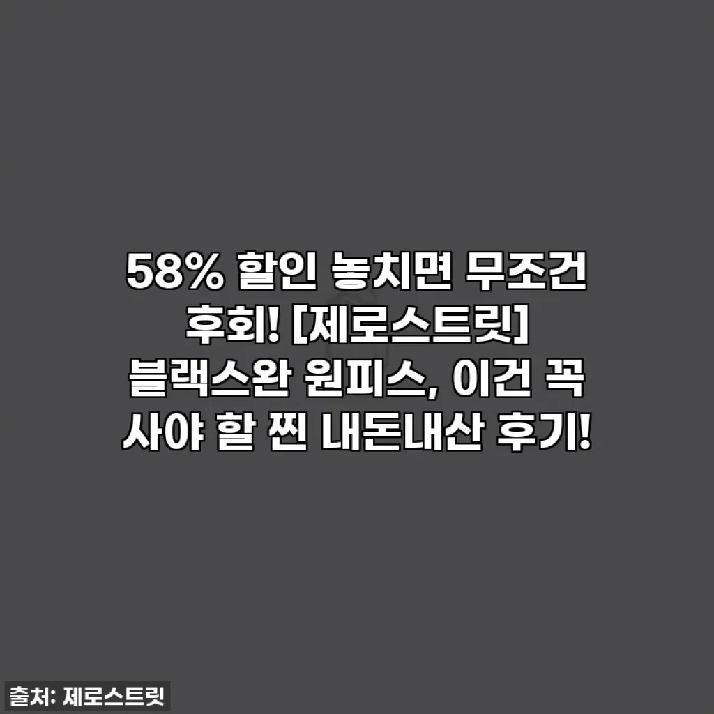 58% 할인 놓치면 무조건 후회! [제로스트릿] 블랙스완 원피스, 이건 꼭 사야 할 찐 내돈내산 후기!