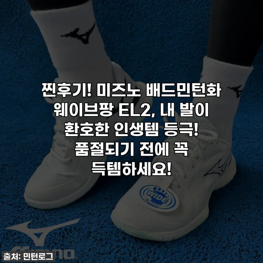 찐후기! 미즈노 배드민턴화 웨이브팡 EL2, 내 발이 환호한 인생템 등극! 품절되기 전에 꼭 득템하세요!