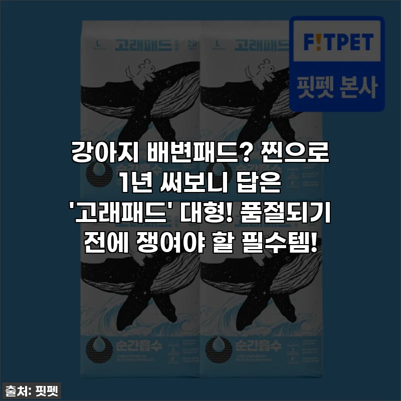 강아지 배변패드? 찐으로 1년 써보니 답은 '고래패드' 대형! 품절되기 전에 쟁여야 할 필수템!