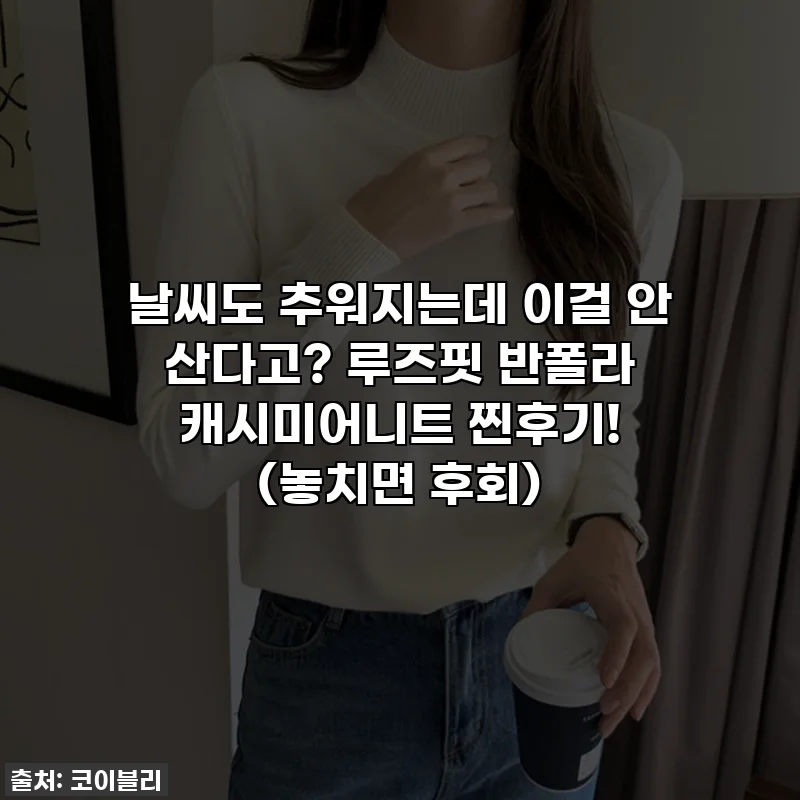 날씨도 추워지는데 이걸 안 산다고? 루즈핏 반폴라 캐시미어니트 찐후기! (놓치면 후회)