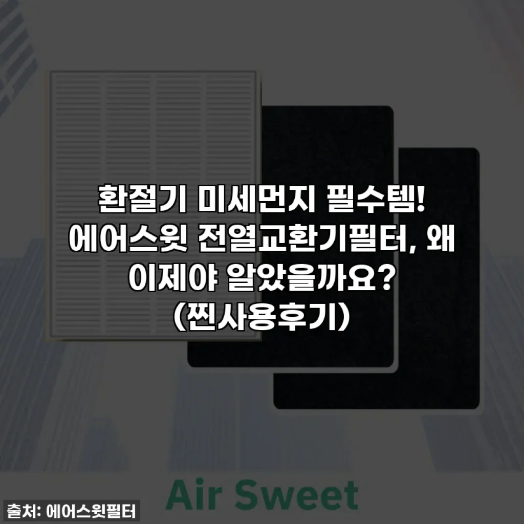 환절기 미세먼지 필수템! 에어스윗 전열교환기필터, 왜 이제야 알았을까요? (찐사용후기)