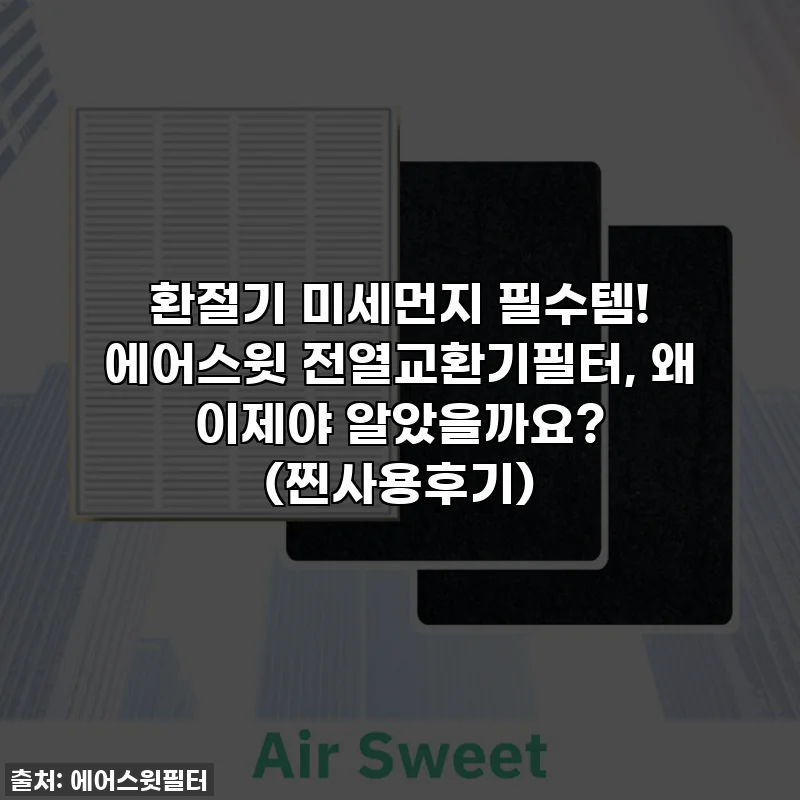 환절기 미세먼지 필수템! 에어스윗 전열교환기필터, 왜 이제야 알았을까요? (찐사용후기)