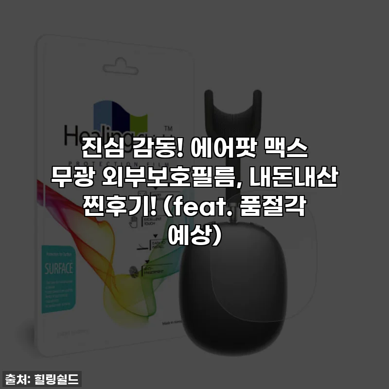 진심 감동! 에어팟 맥스 무광 외부보호필름, 내돈내산 찐후기! (feat. 품절각 예상)