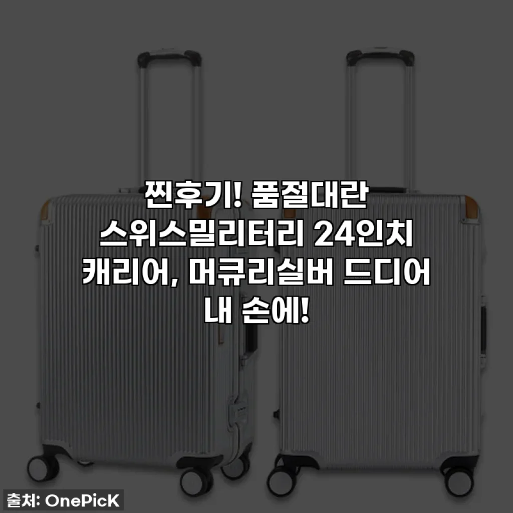 찐후기! 품절대란 스위스밀리터리 24인치 캐리어, 머큐리실버 드디어 내 손에!