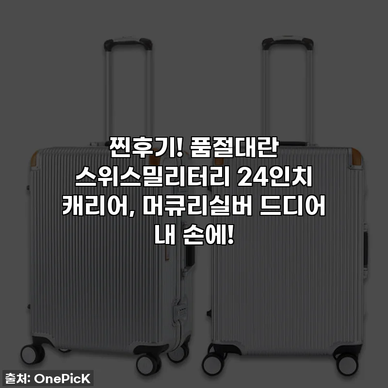 찐후기! 품절대란 스위스밀리터리 24인치 캐리어, 머큐리실버 드디어 내 손에!