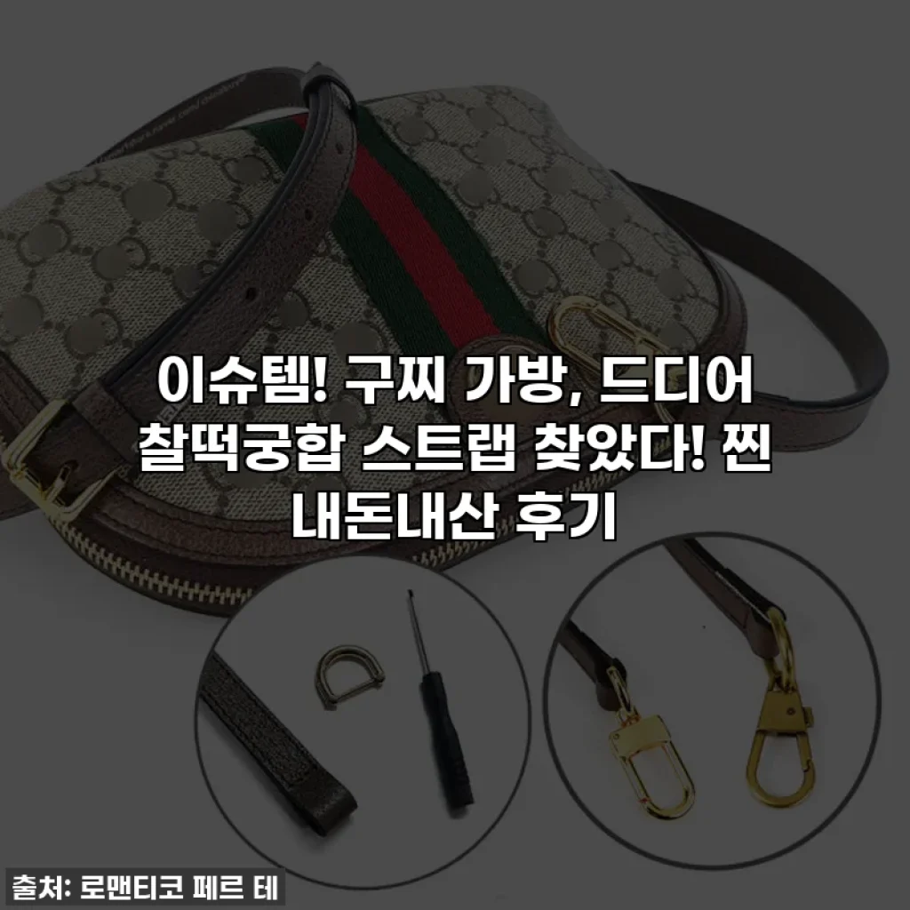 이슈템! 구찌 가방, 드디어 찰떡궁합 스트랩 찾았다! 찐 내돈내산 후기