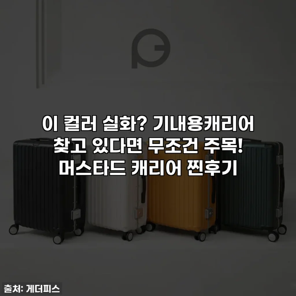 이 컬러 실화? 기내용캐리어 찾고 있다면 무조건 주목! 머스타드 캐리어 찐후기