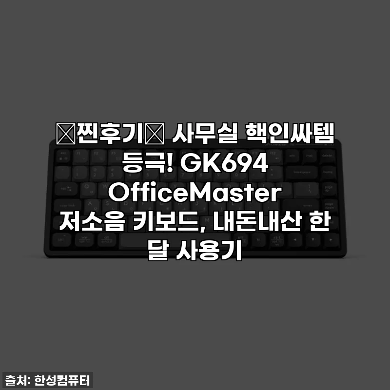 ✨찐후기✨ 사무실 핵인싸템 등극! GK694 OfficeMaster 저소음 키보드, 내돈내산 한 달 사용기
