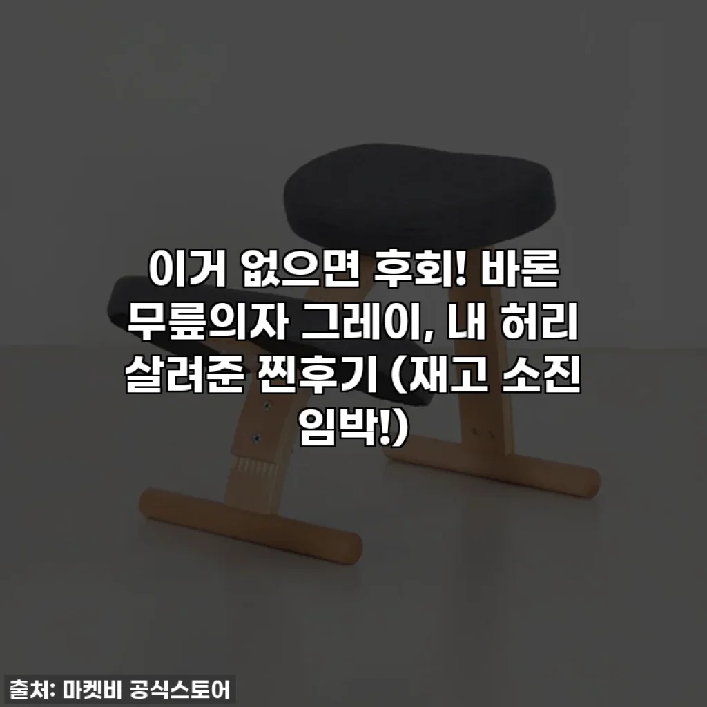 이거 없으면 후회! 바론 무릎의자 그레이, 내 허리 살려준 찐후기 (재고 소진 임박!)