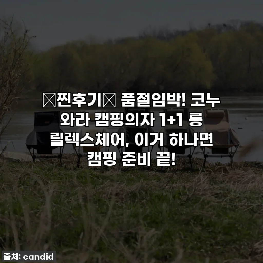 💖찐후기💖 품절임박! 코누 와라 캠핑의자 1+1 롱 릴렉스체어, 이거 하나면 캠핑 준비 끝!