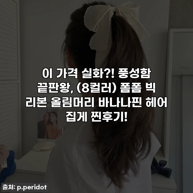 이 가격 실화?! 풍성함 끝판왕, (8컬러) 폼폼 빅 리본 올림머리 바나나핀 헤어 집게 찐후기!